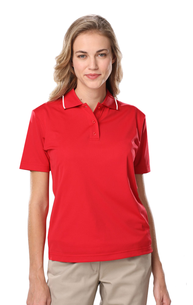 Ladies' s Striped Trim Value Polo 13
