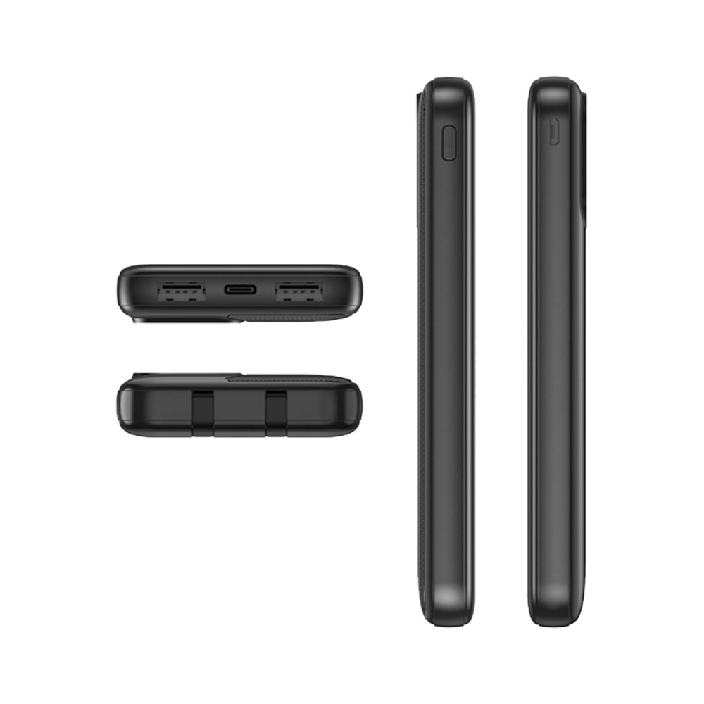 Portable 10000mAh Charger with Digital Display & Built-In Dual Charging Cables 7