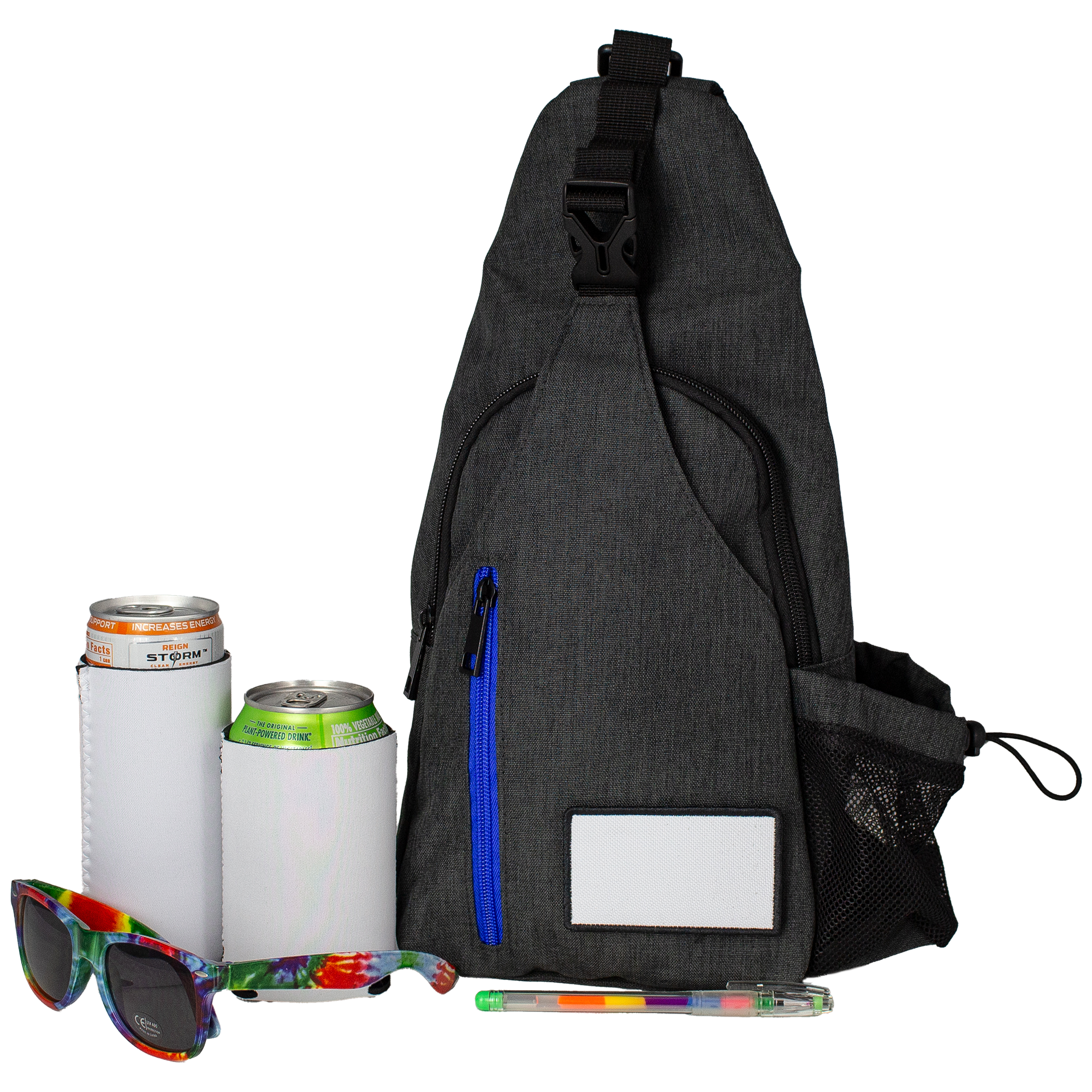 Festival Kit with Cooler Sleeve, Tie-Dye Shades & Crossbody Bag 1