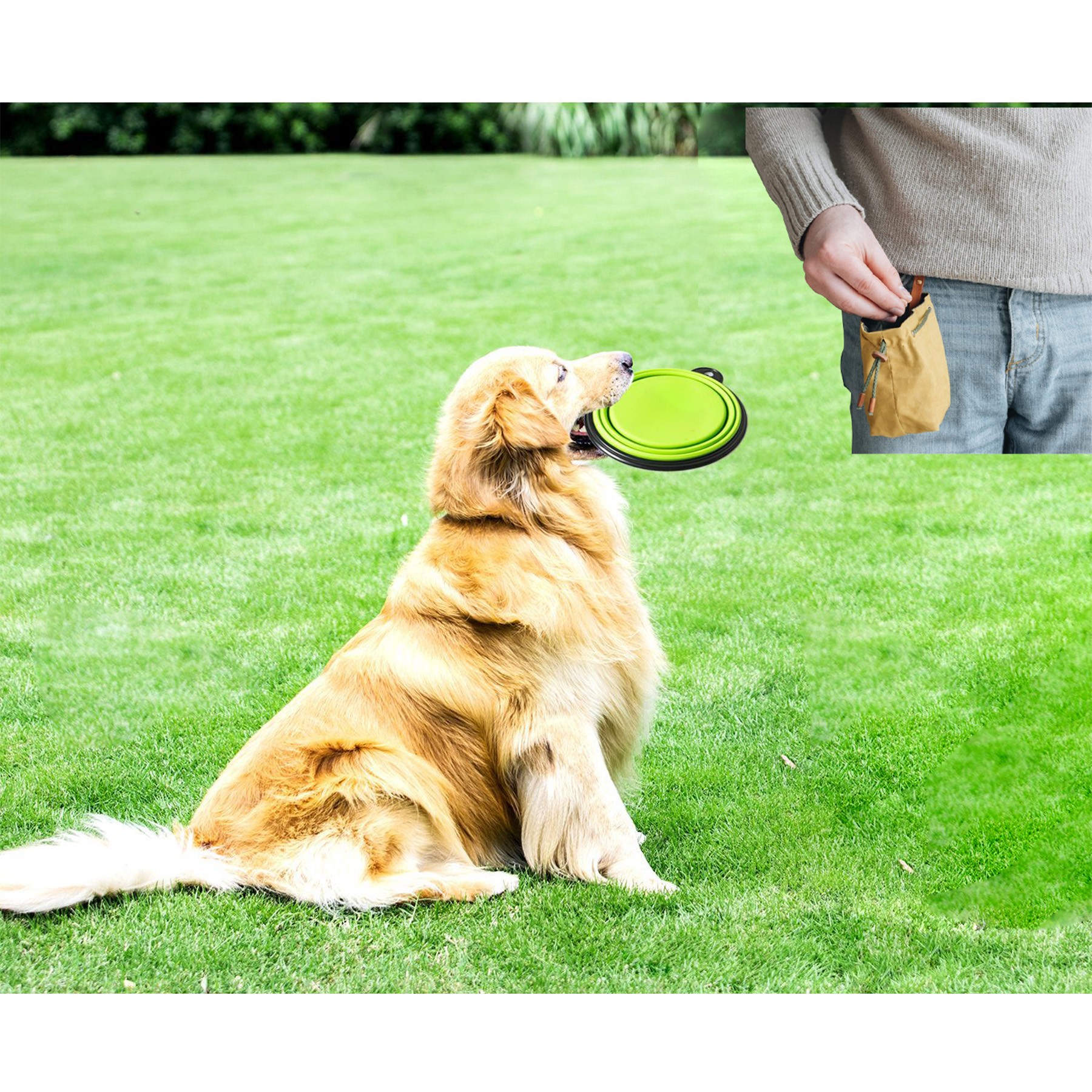 Canvas Dog Food Drawstring Bag 2