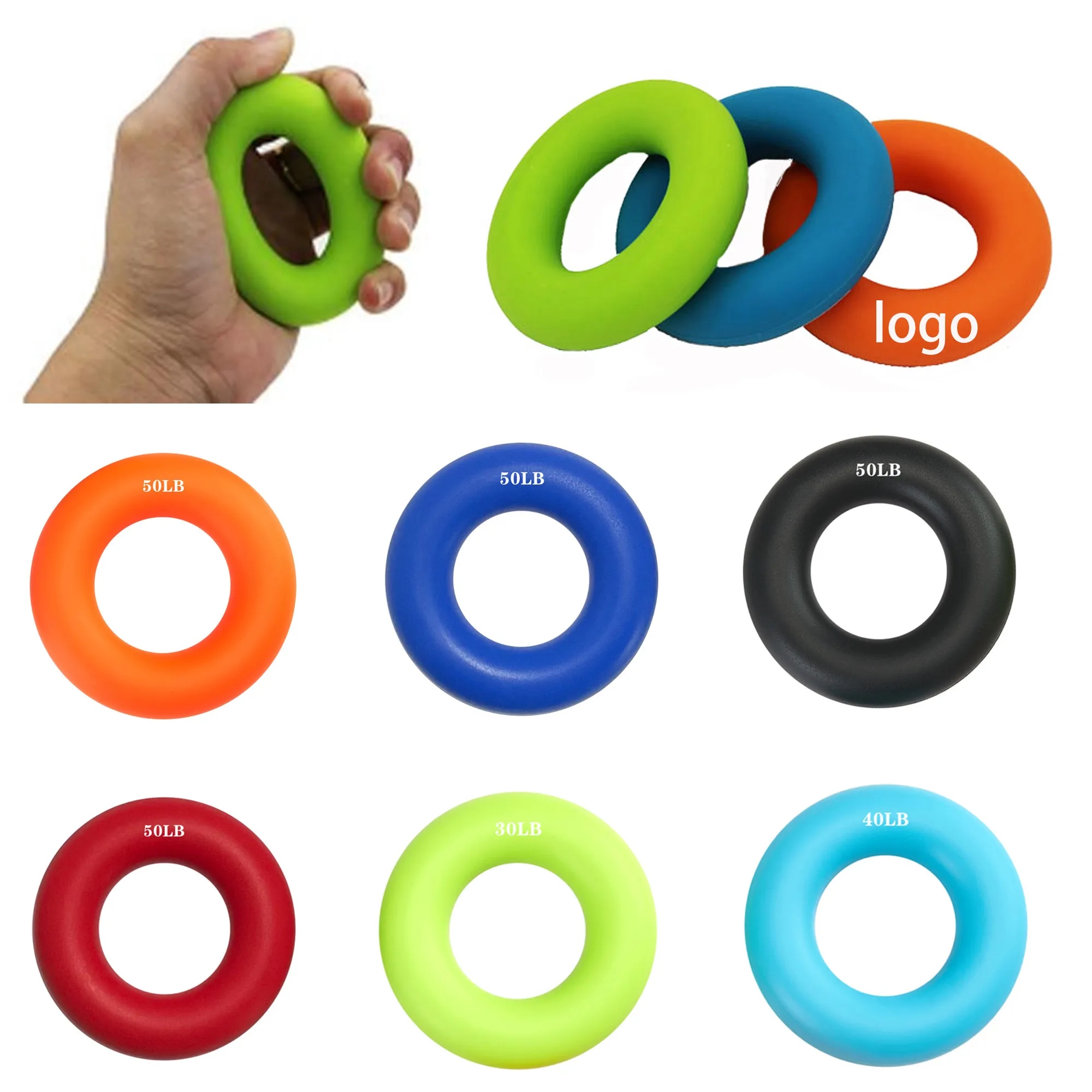 Hand Grip Strengthener Rings, Strength Trainer for Finger 4