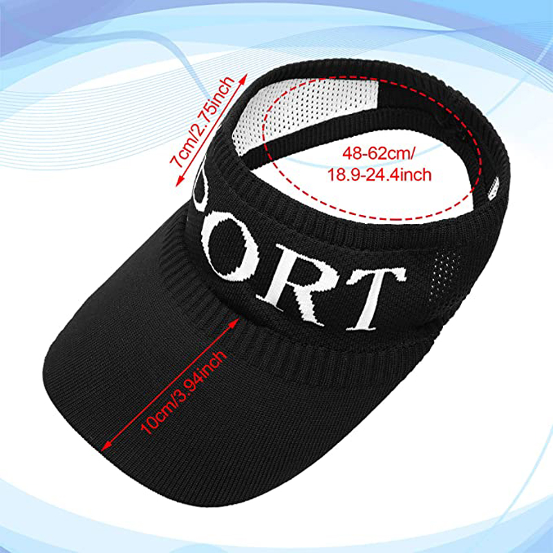 Polyester Unisex Knitted Elastic Sun Visor Cap 8