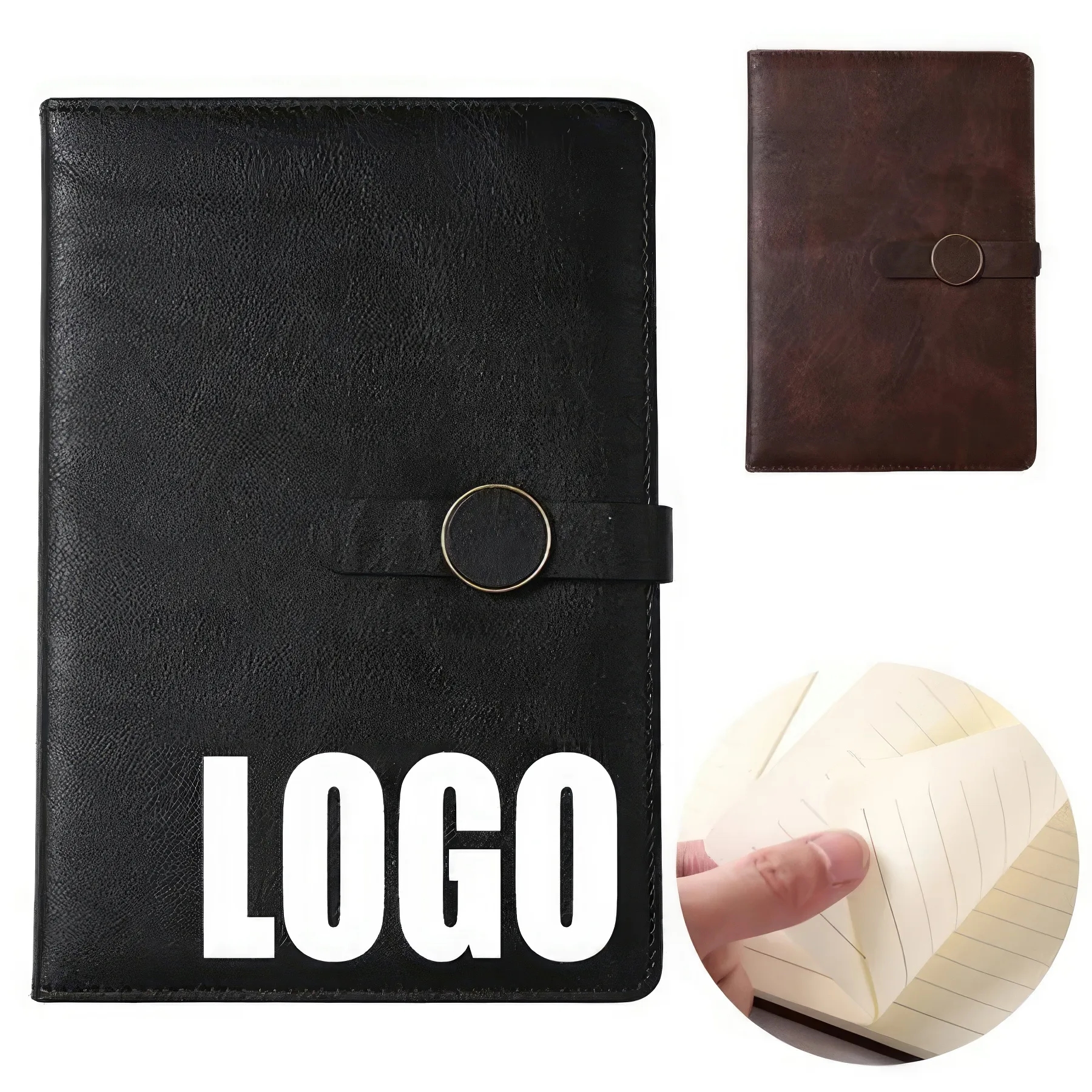 PU Leather A5 Business Travel Journal Diary Notebook 1