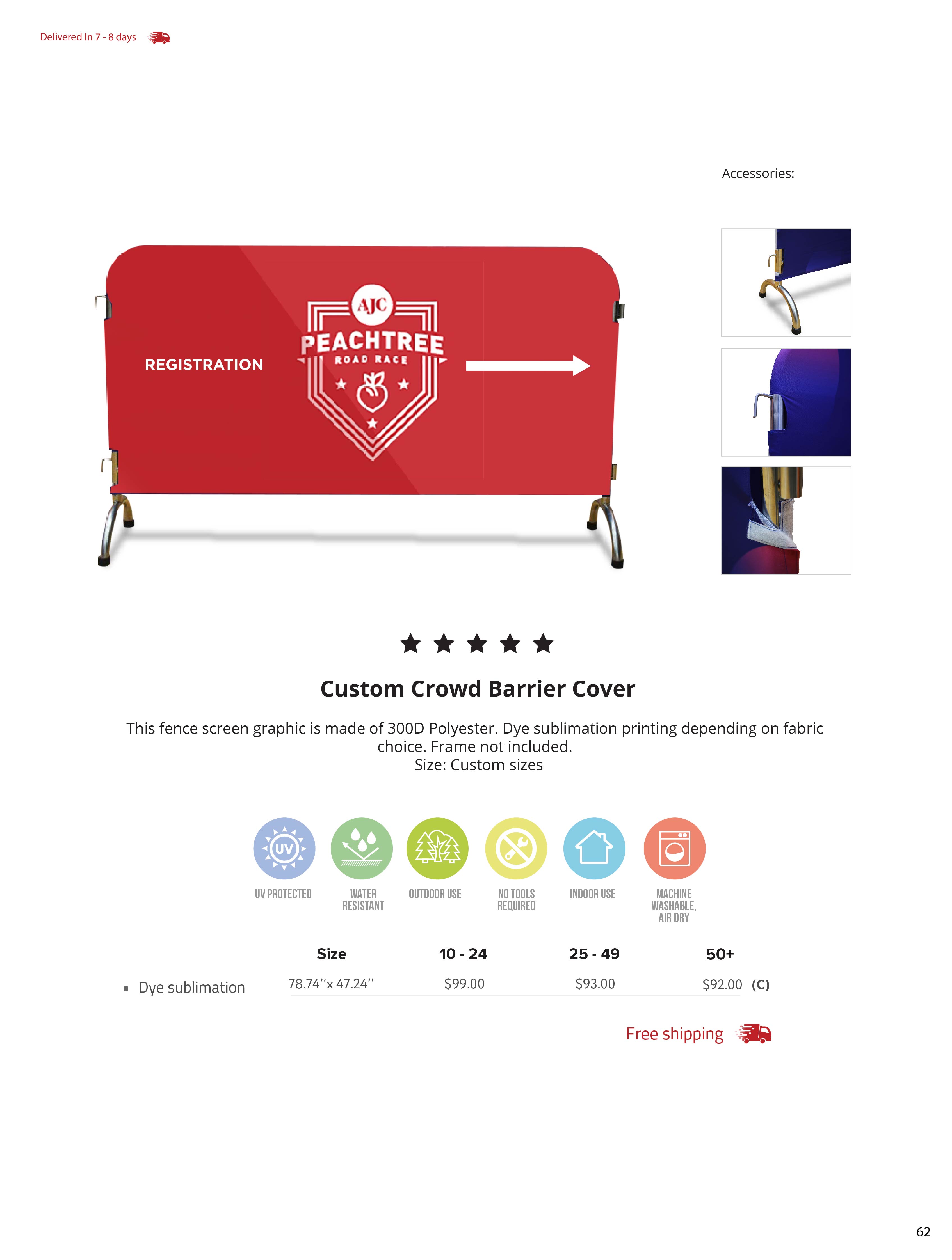 Crowd Barrier Cover (78.75" x 47.24") 7