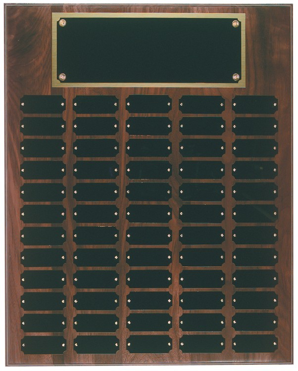 72 Plate Genuine Walnut Step Edge Perpetual Plaques 2