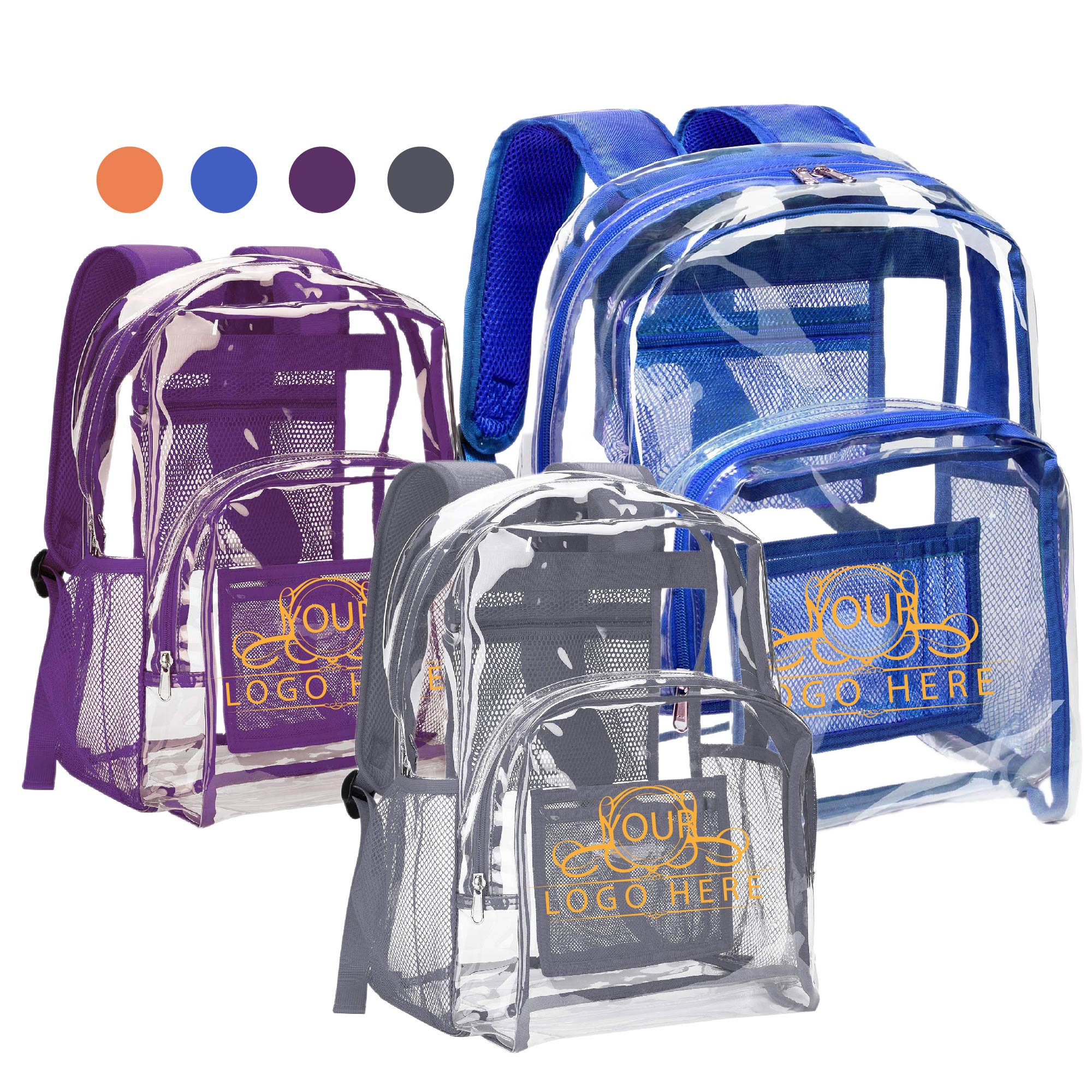 Clear PVC School Backpack 2