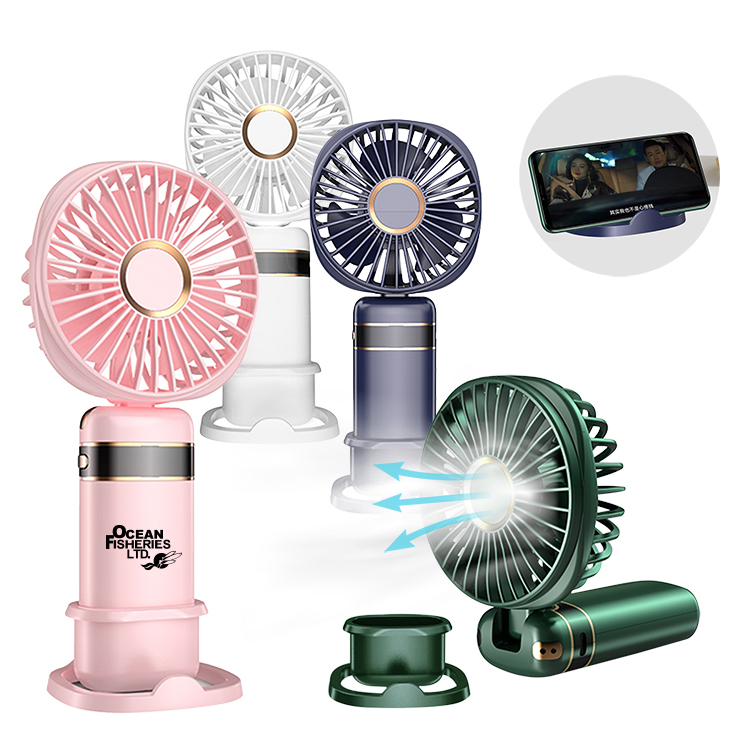 Free Shipping 3000mAh USB Charging 5 Speeds Folded Fans w/ Lanyard 6