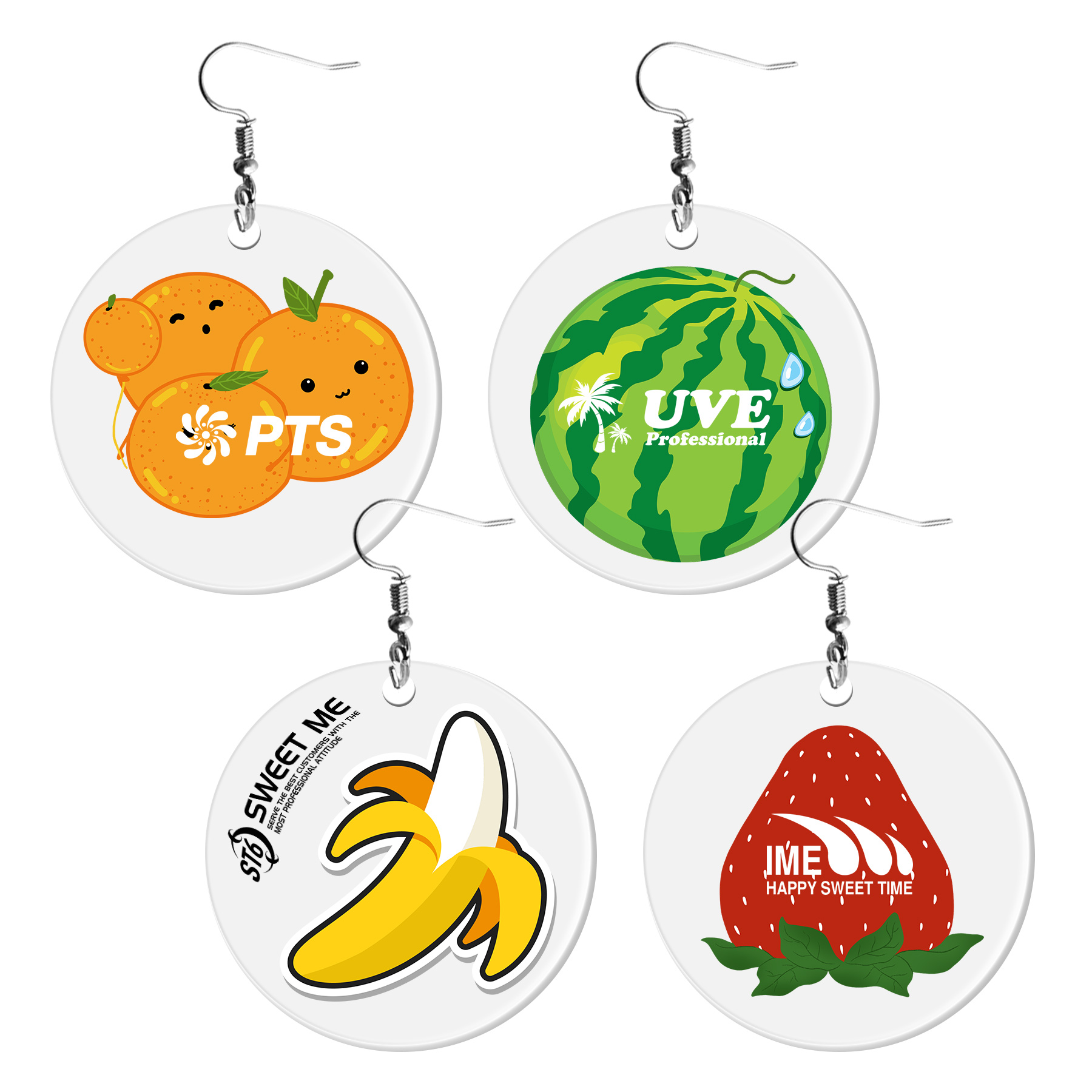 Round Acrylic Earrings 1
