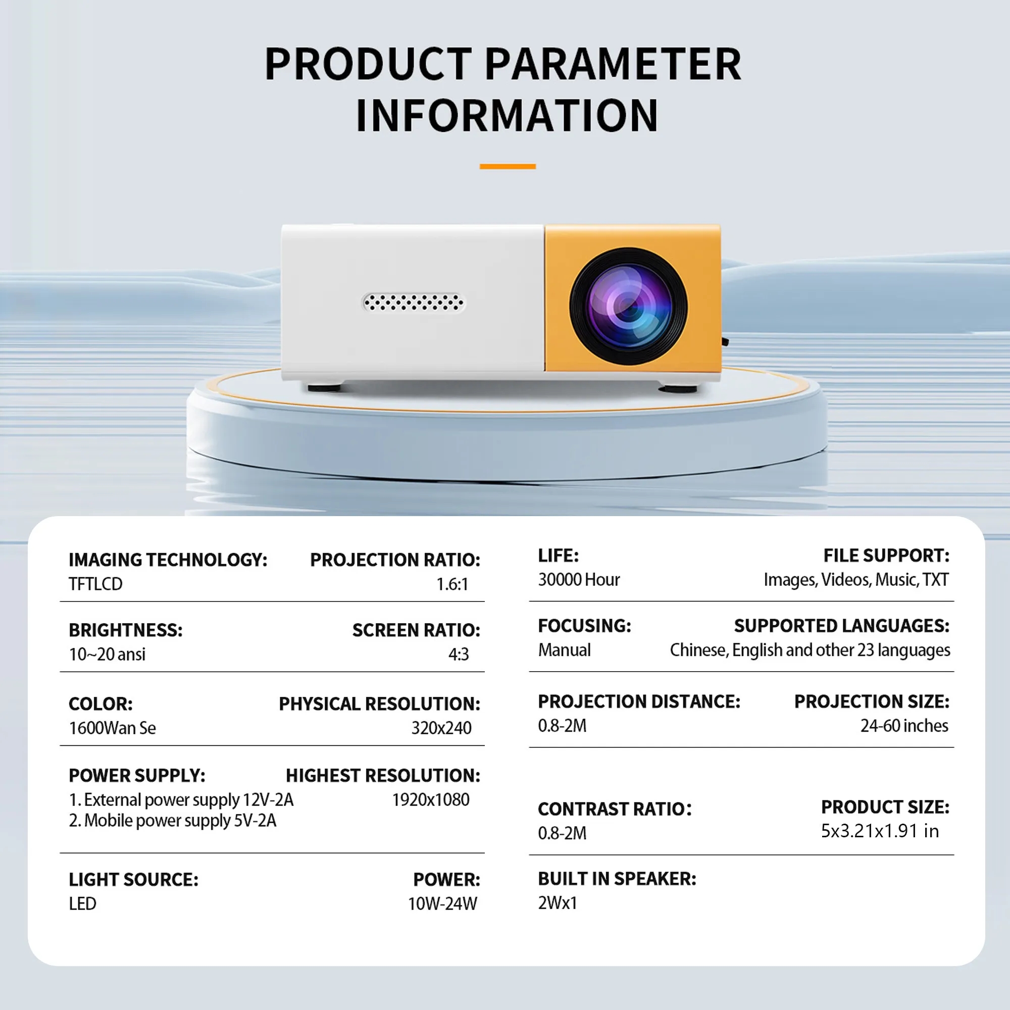 Portable Mini Projector 5
