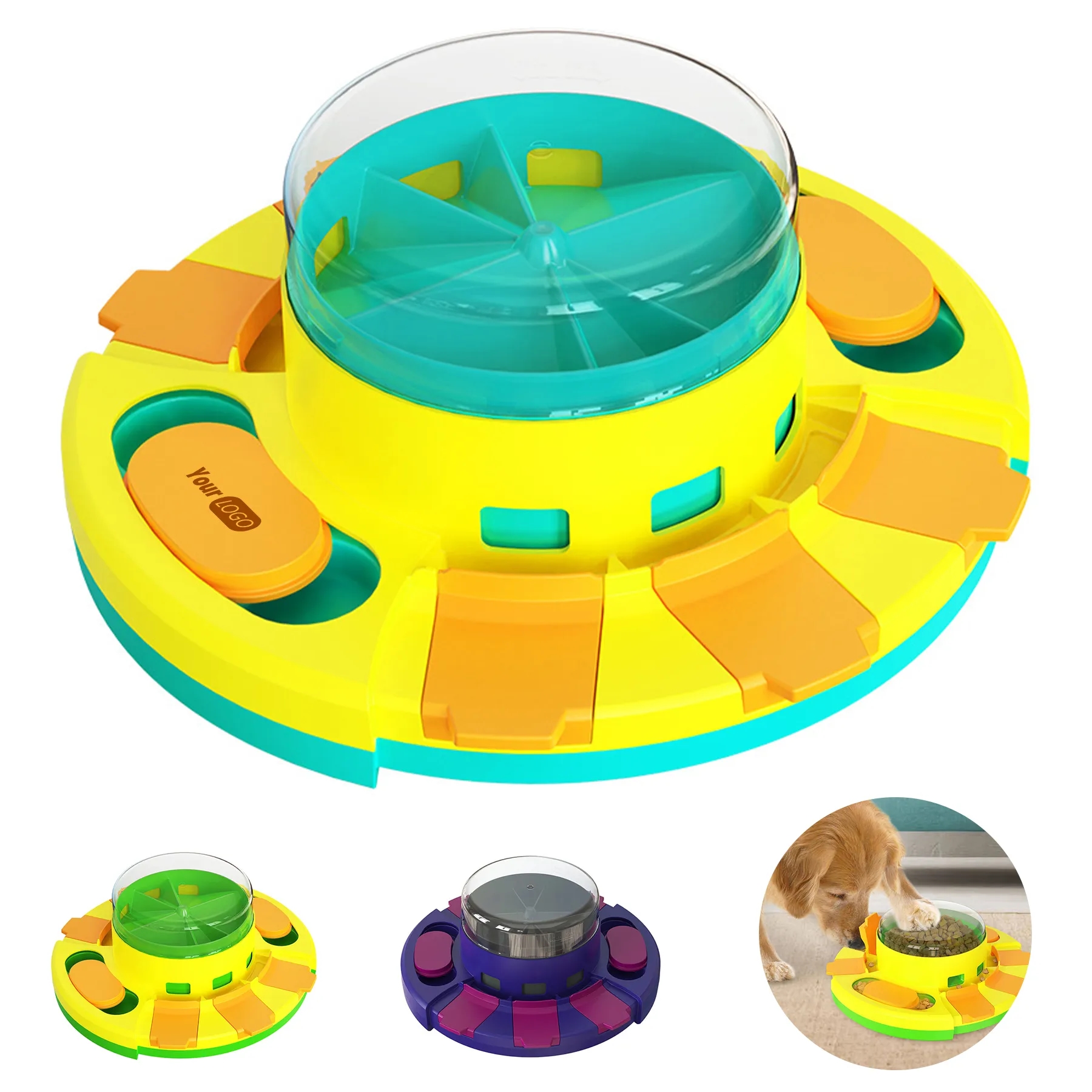 Plastic Dog Puzzle Press Leaky Feeder 5