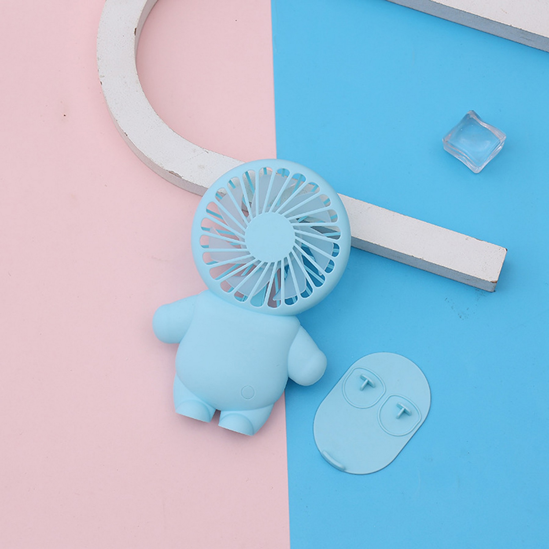 2-In-1 Astronaut Rechargeable Handheld Fan W/Phone Stand 5
