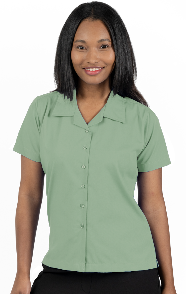 Ladies' Solid Poplin Camp Shirt 7