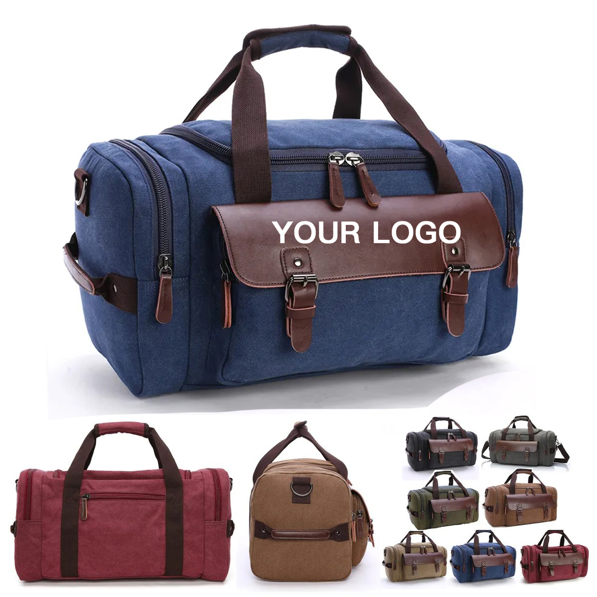Classic Canvas Weekender Bag With Roomy Interior 2