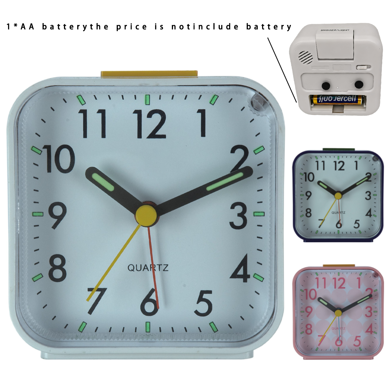 Plastic Analog Silent Alarm Clock 5