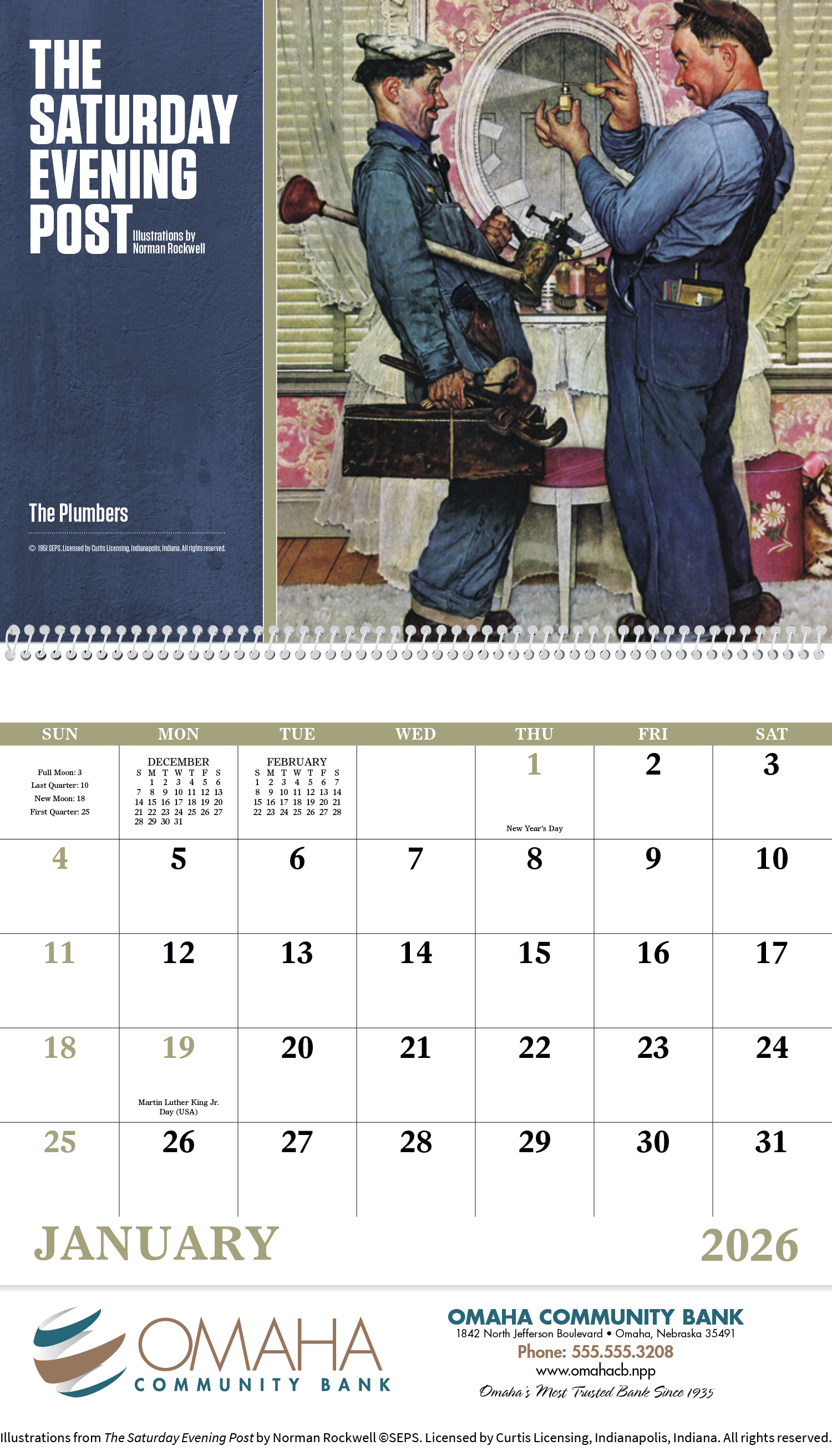 Good Value™ The Saturday Evening Post Illustrations by Norman Rockwell – Spiral Calendar 44