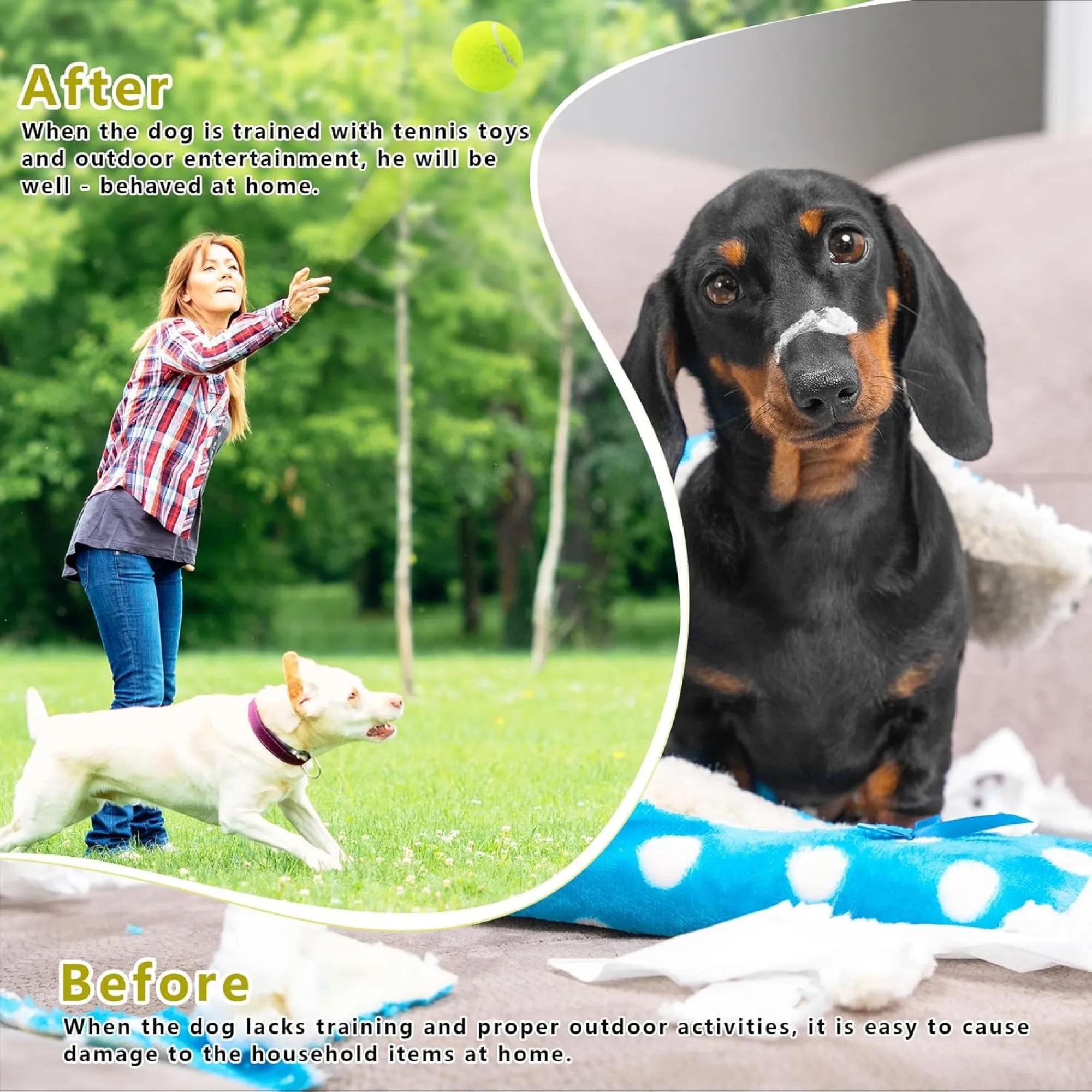 Pet Dog Boredom Toy Durable Bite Resistant Rubber Tennis 3