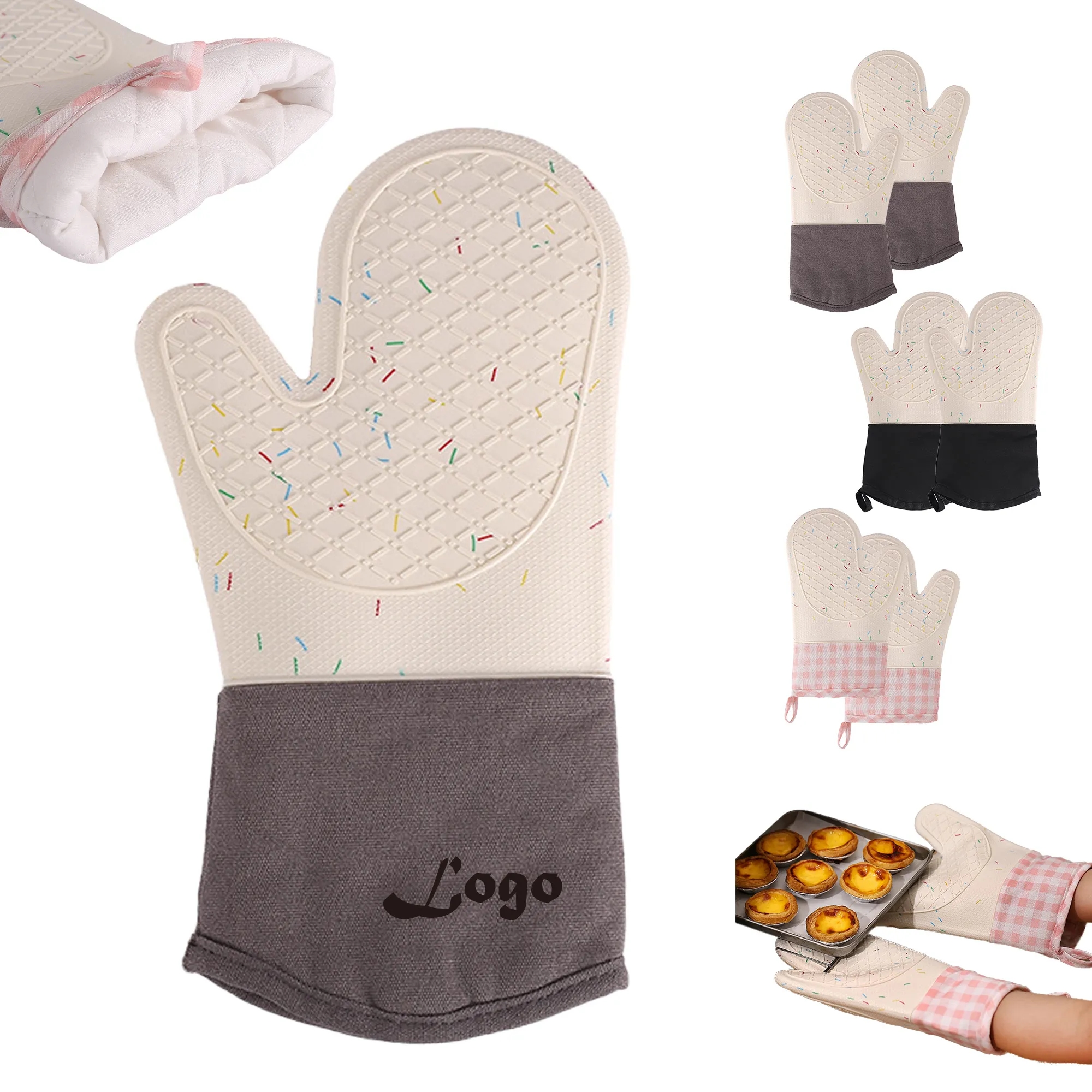 Colorful Sprinkle Silicone Oven Mitt 6