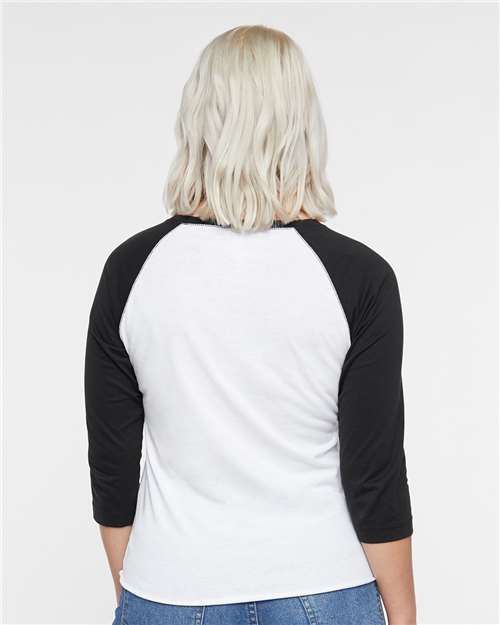 Women's Baseball Fine Jersey Three-Quarter Sleeve Tee - 3530 51