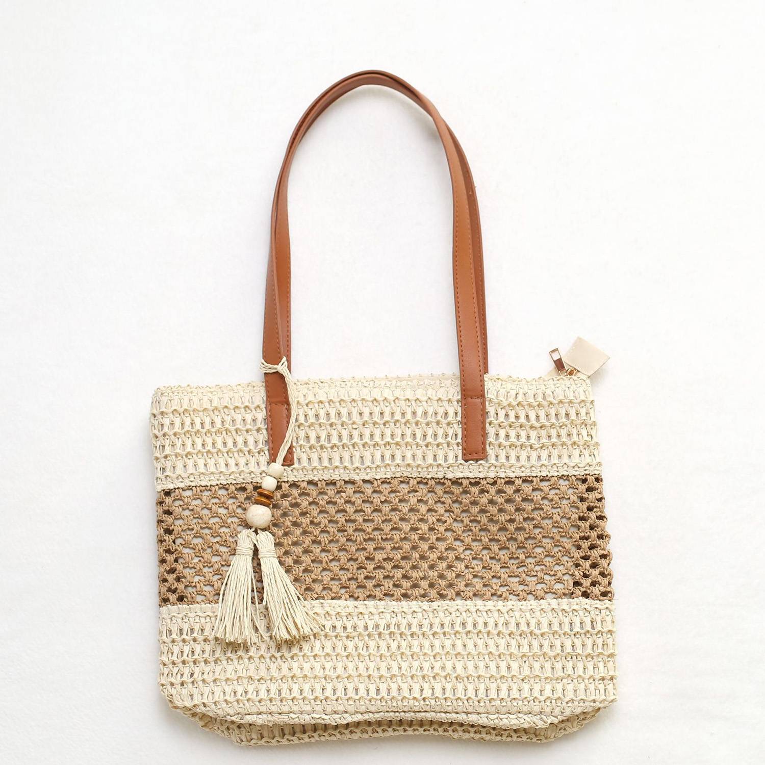 Skeleton Shoulder Straw Bag 5