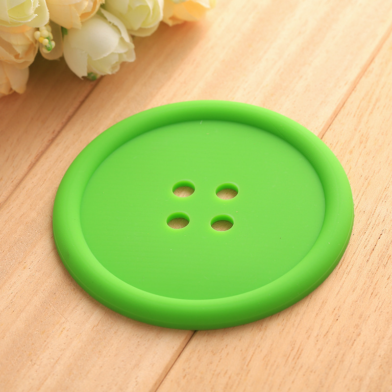 Silicone Button Shaped Coaster 3
