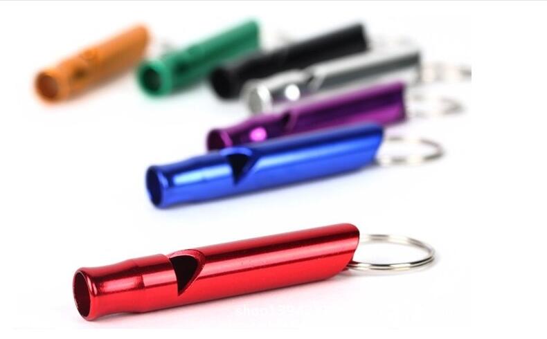 Aluminum Whistle With Keychain