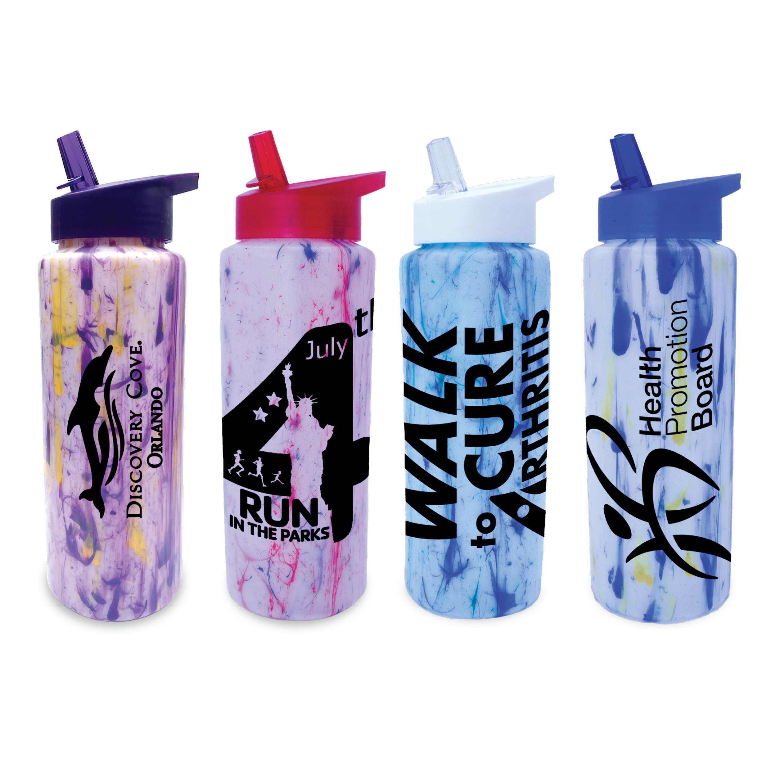 32 oz. Confetti Sports Bottle with Straw Cap Lid 8