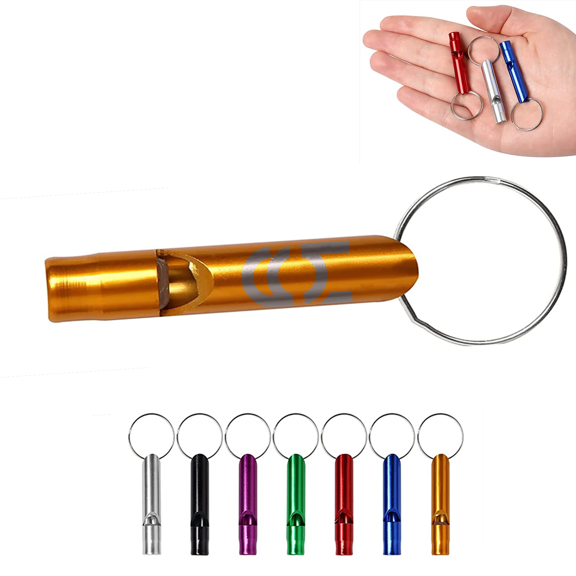 Durable Aluminum Alloy Outdoor Emergency Whistle 4