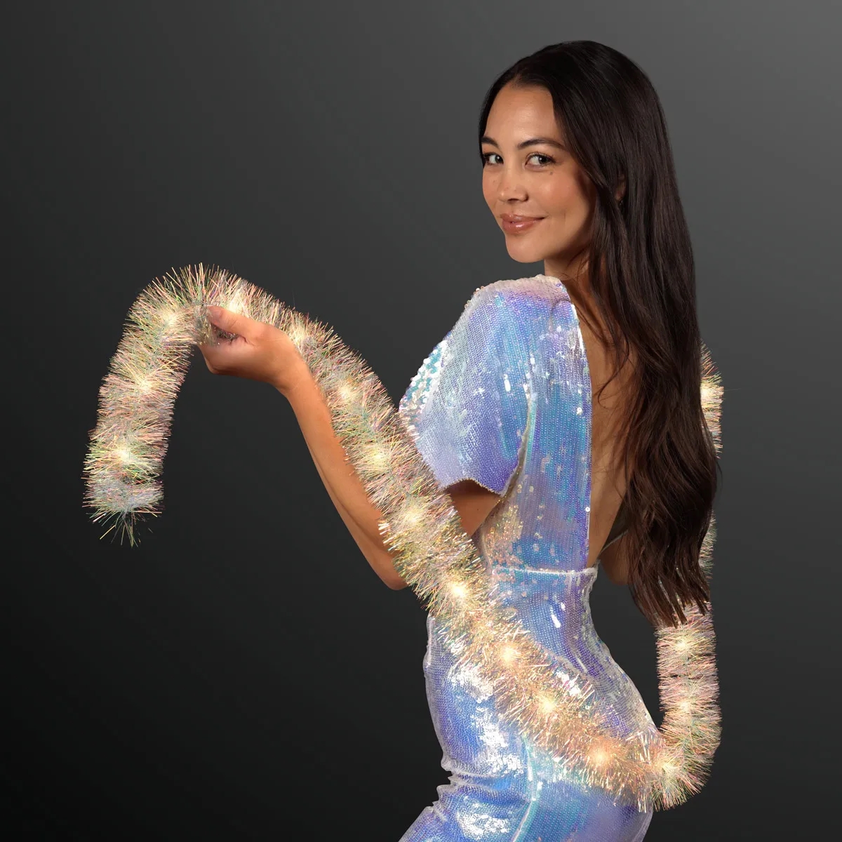 Iridescent Tinsel Boa and Craft Light, 6.5 Feet 6