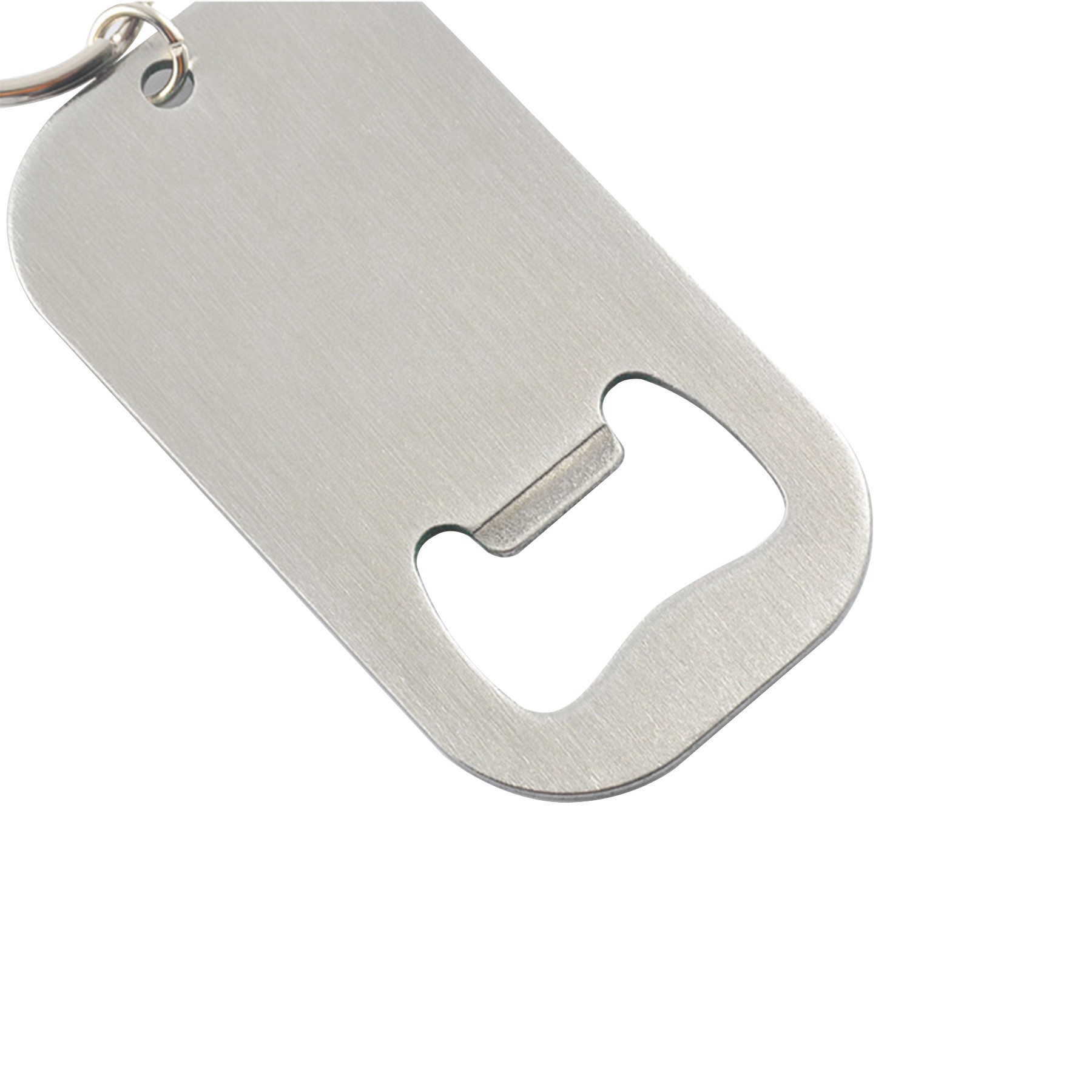 Stainless Steel Flat Beer Bottle Opener Keychain 1