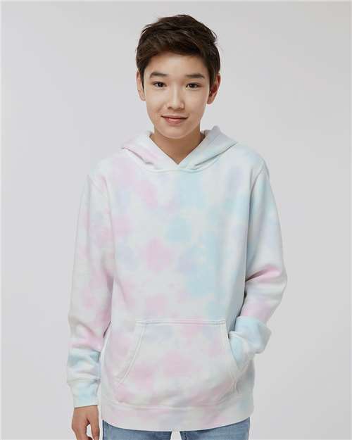 Youth Midweight Tie-Dyed Hooded Sweatshirt - PRM1500TD 60