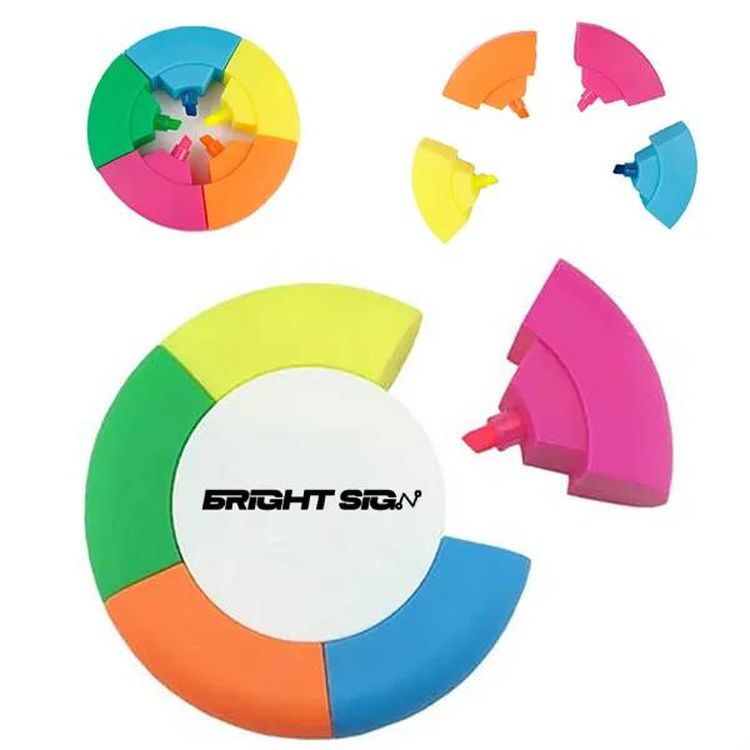 Round 5-Color Marker Highlighter Pen 2