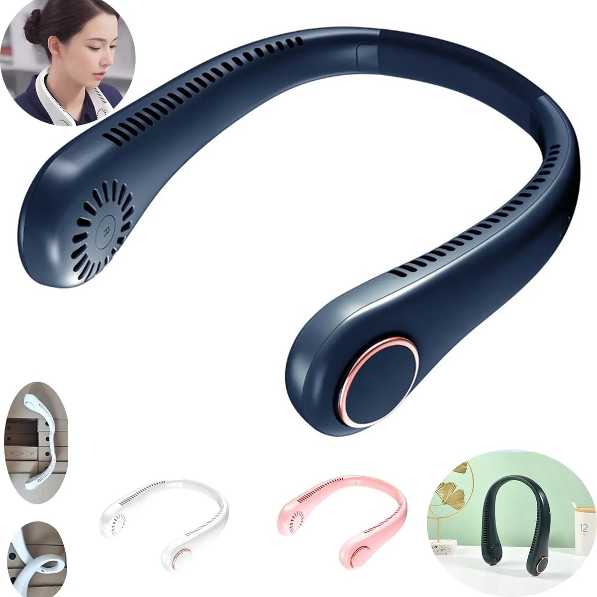 Foldable Portable 360 Cooling Neck Fan 2
