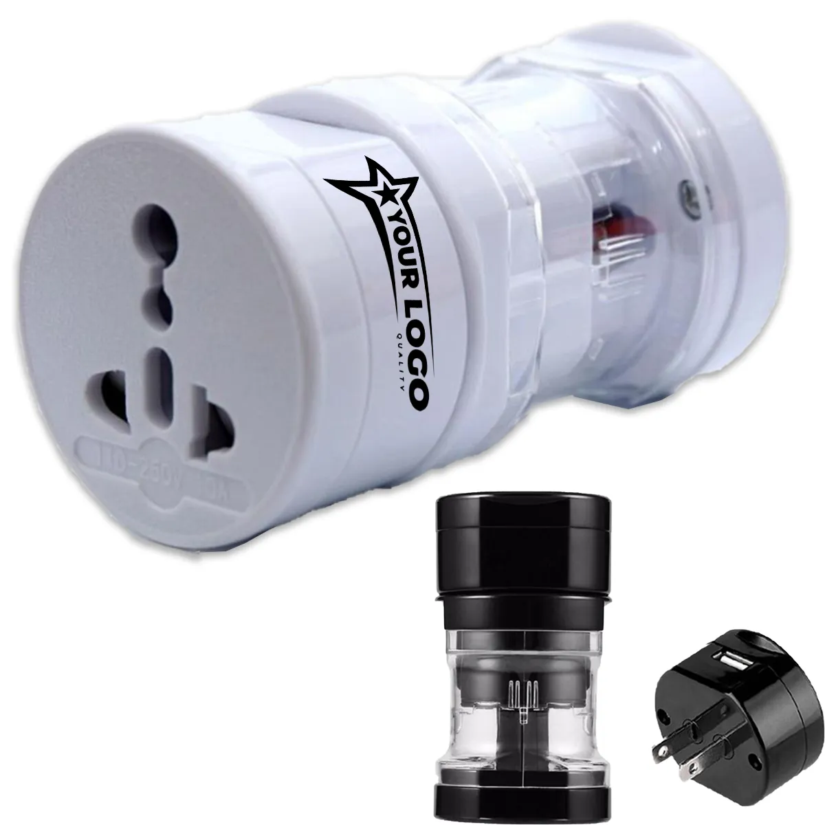 International Multipurpose Travel Charging Adapter With USB 2