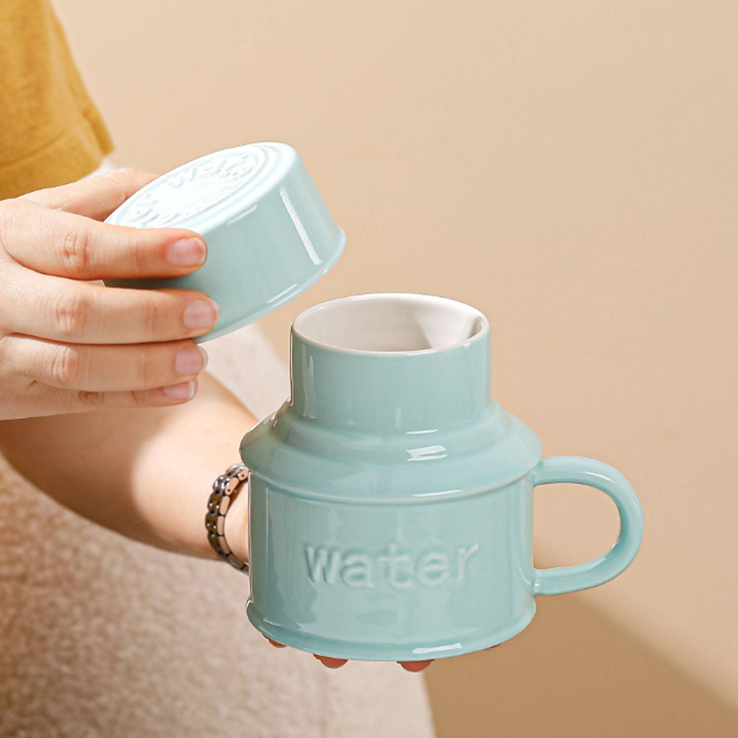 15oz Durable Ceramic Mug w/ Handle and Large Capacity 5