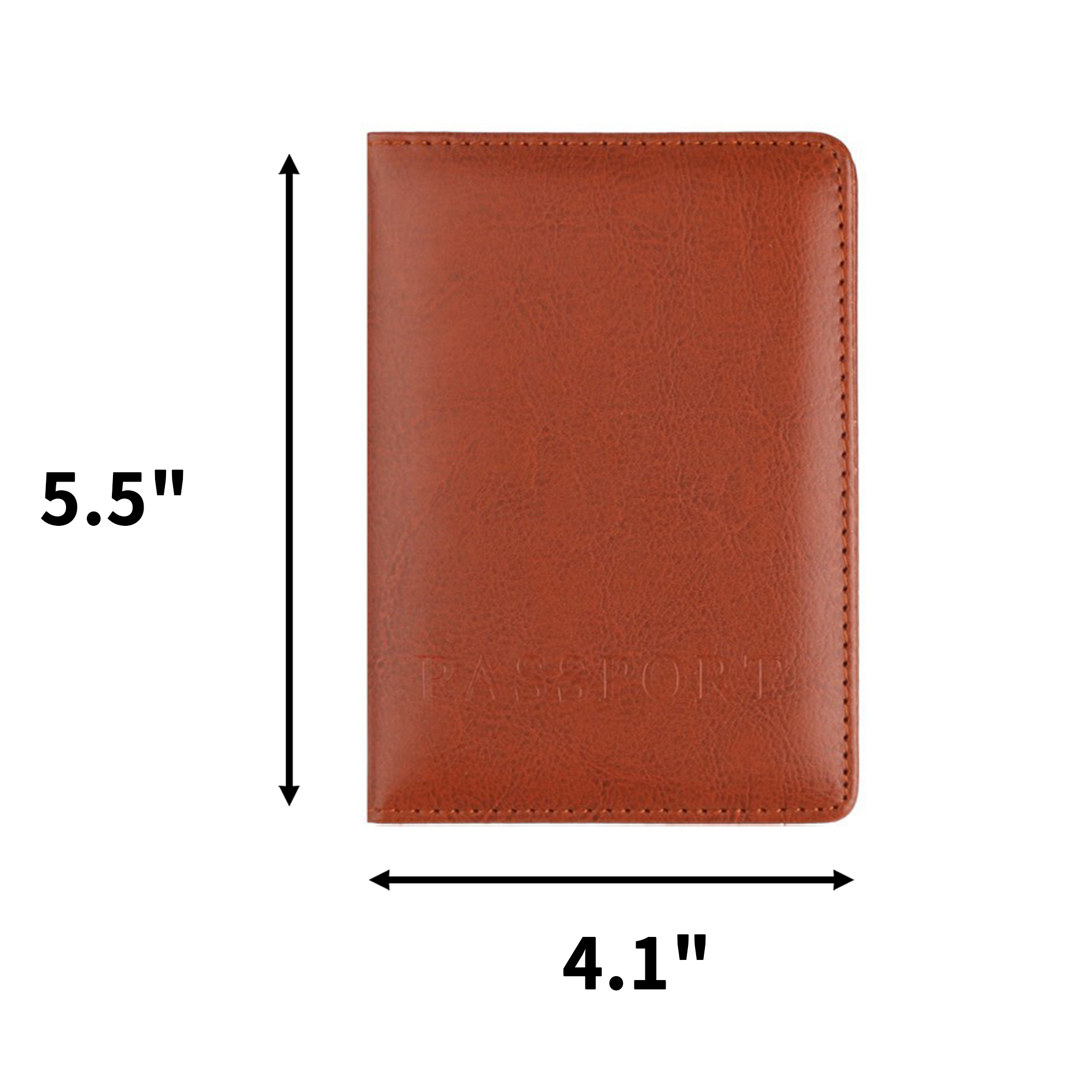 PU Travel Passport Holder 5.5" x 4.1" 4