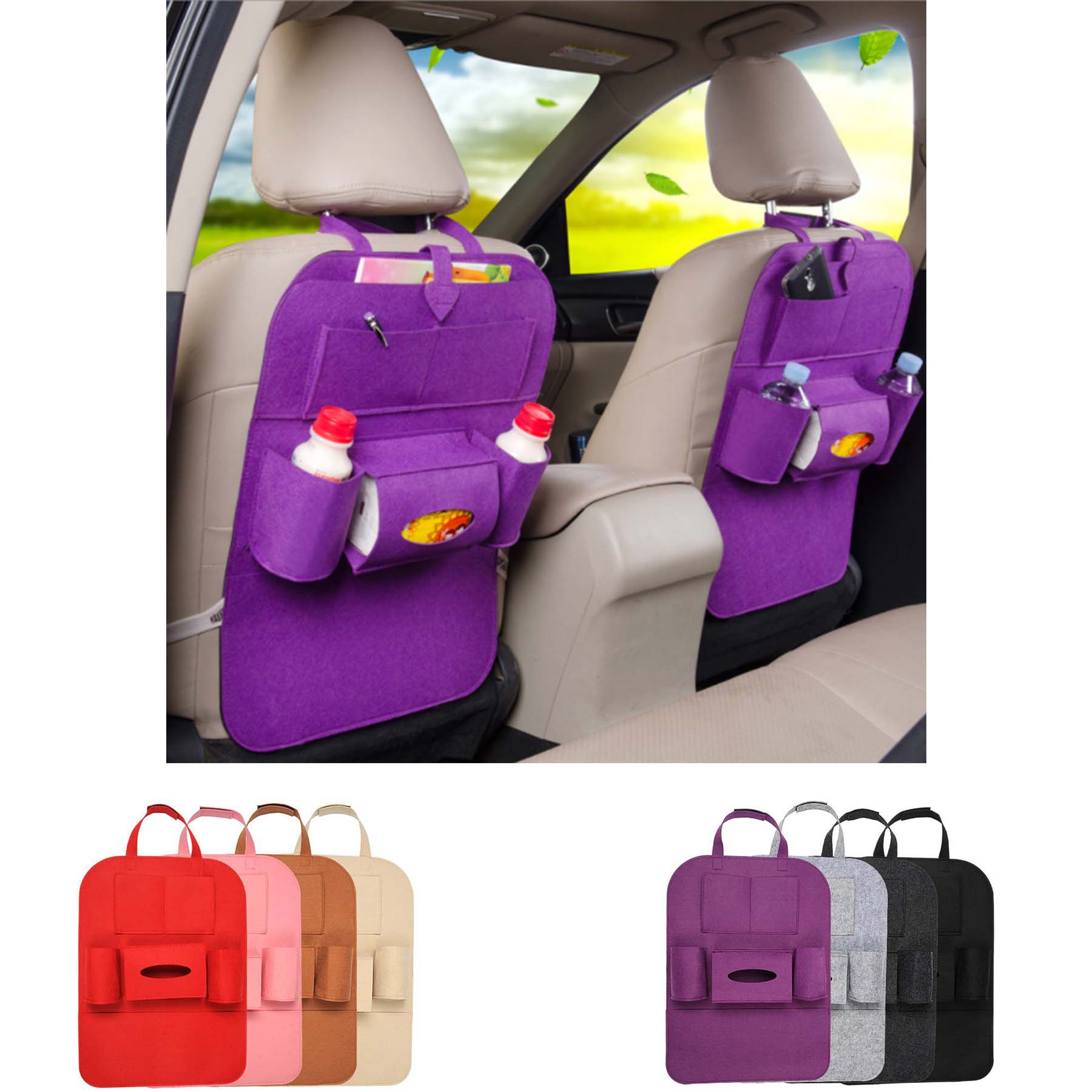 6-Pocket Car Seat-Back Storage Bag 1