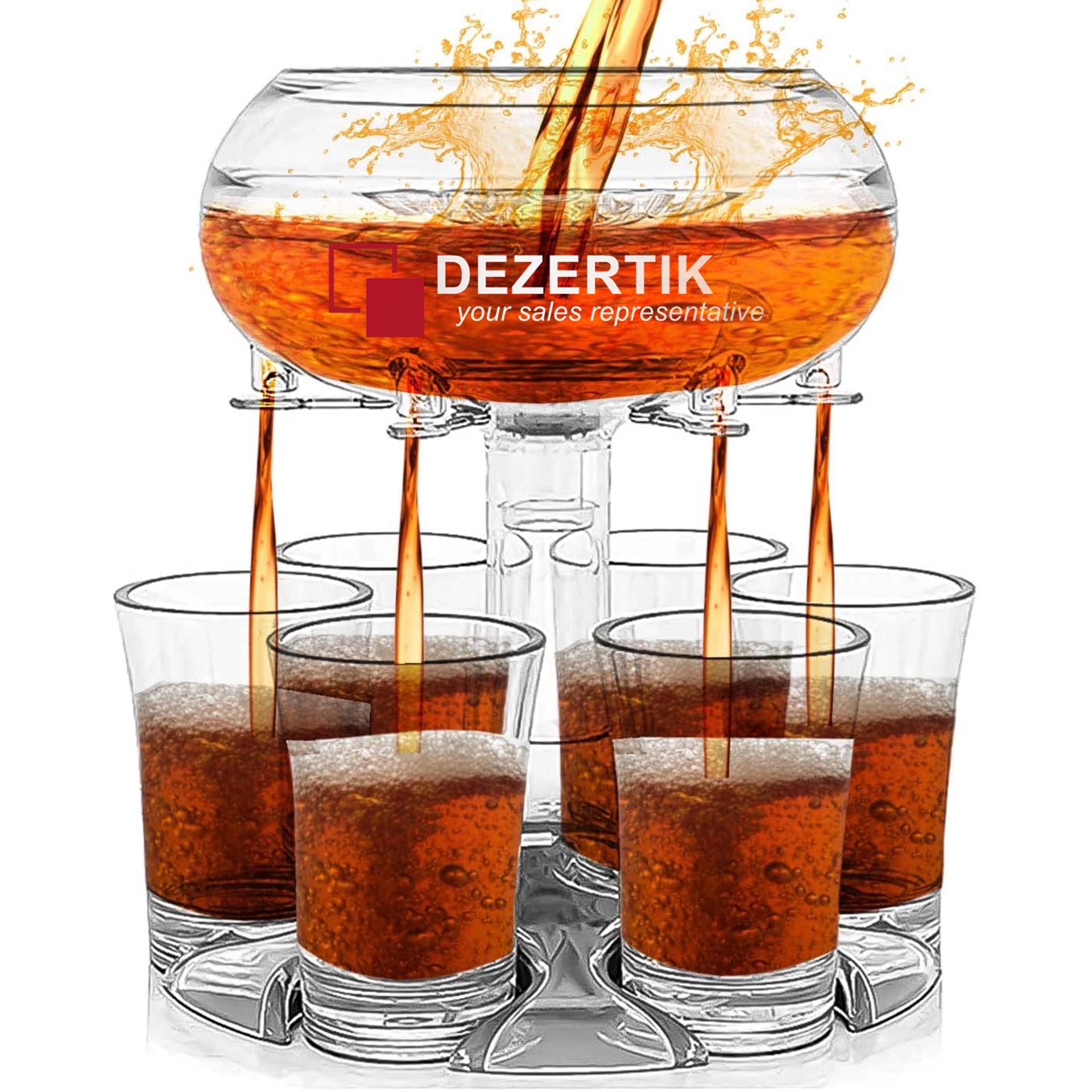 6 Shots Glass Dispenser And Holders 6