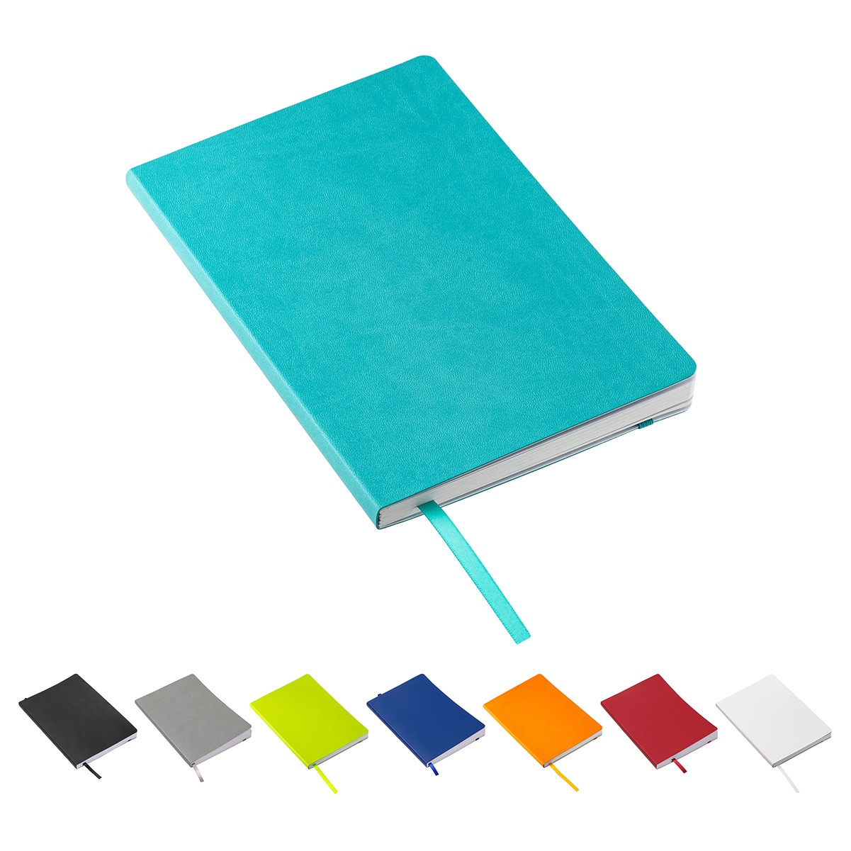 A5 Softbound Cover Notebook W/ Elastic Band & Ribbon 6