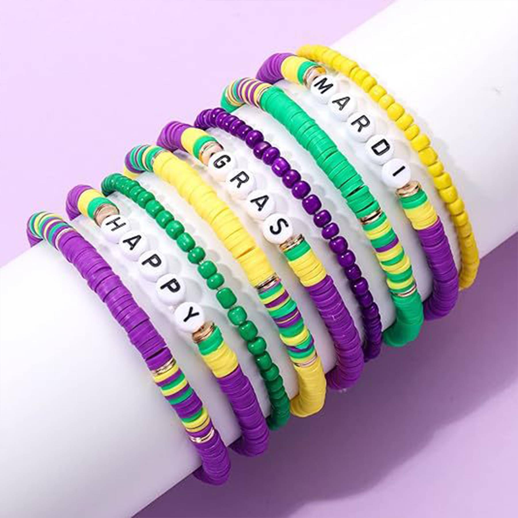 Plastic Purple elastic thread soft bracelet 4