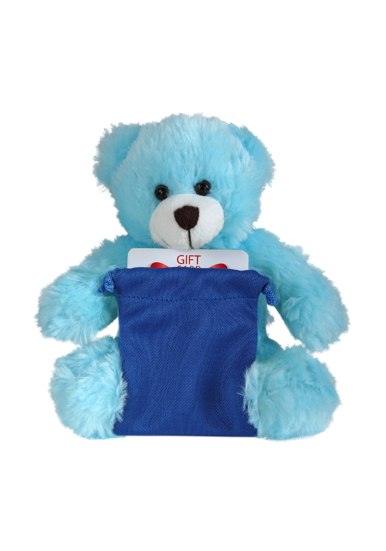 soft plush Blue Bear with gift card sack 2