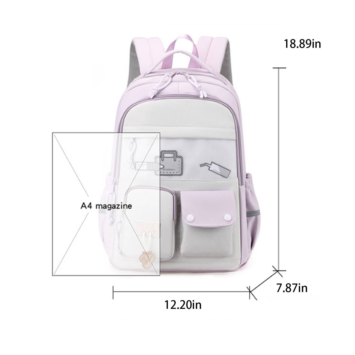 Simple And Versatile Nylon Student's Backpack 5