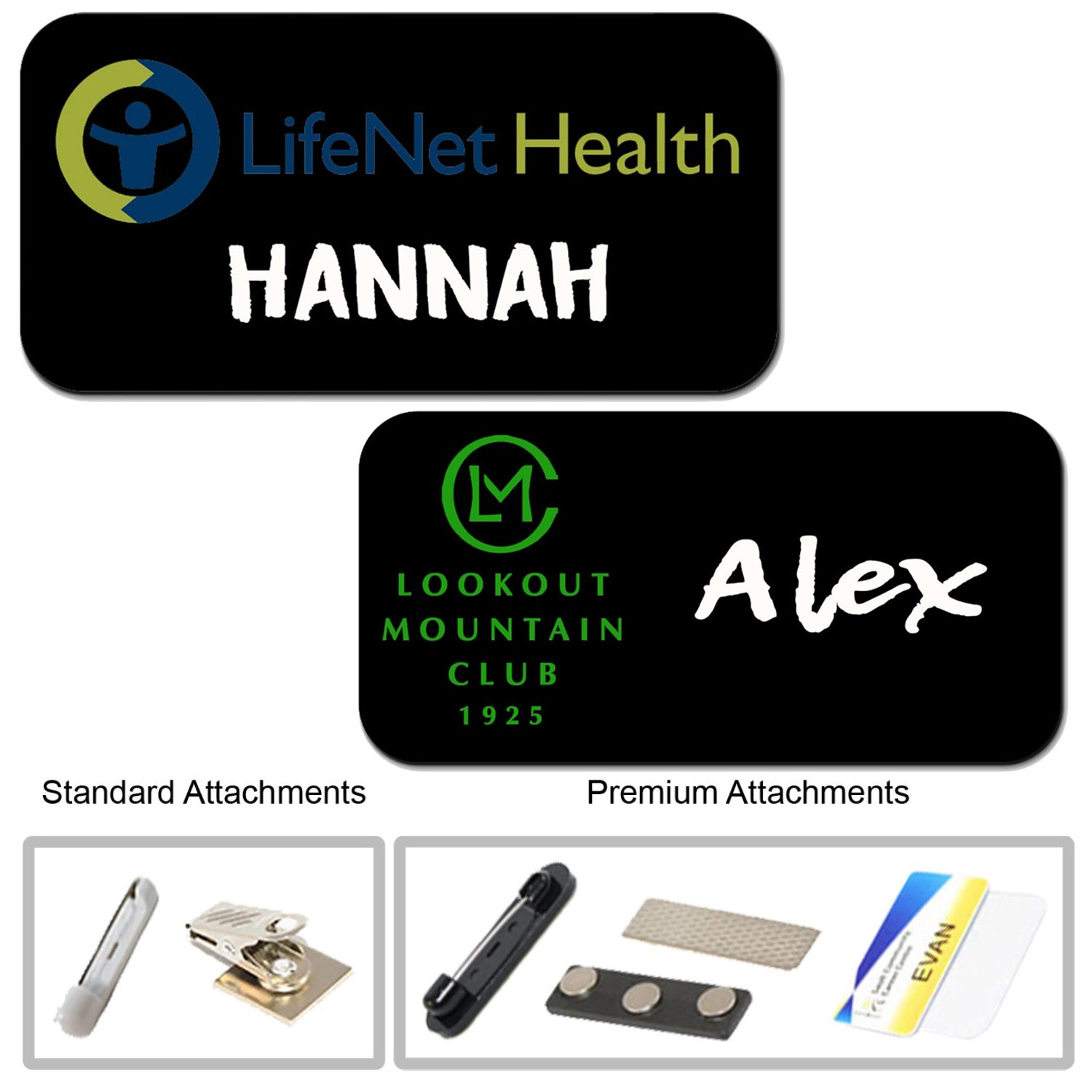 3"W x 1.5"H Reusable Chalkboard Badges 3