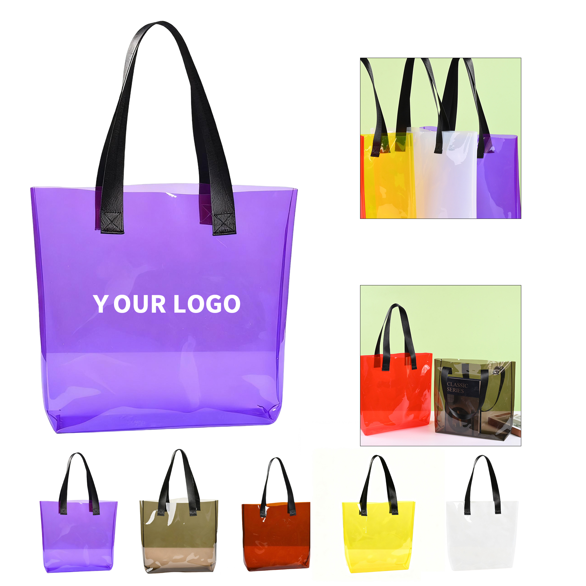 PVC Clear Stadium Tote With Reinforced Handle 5