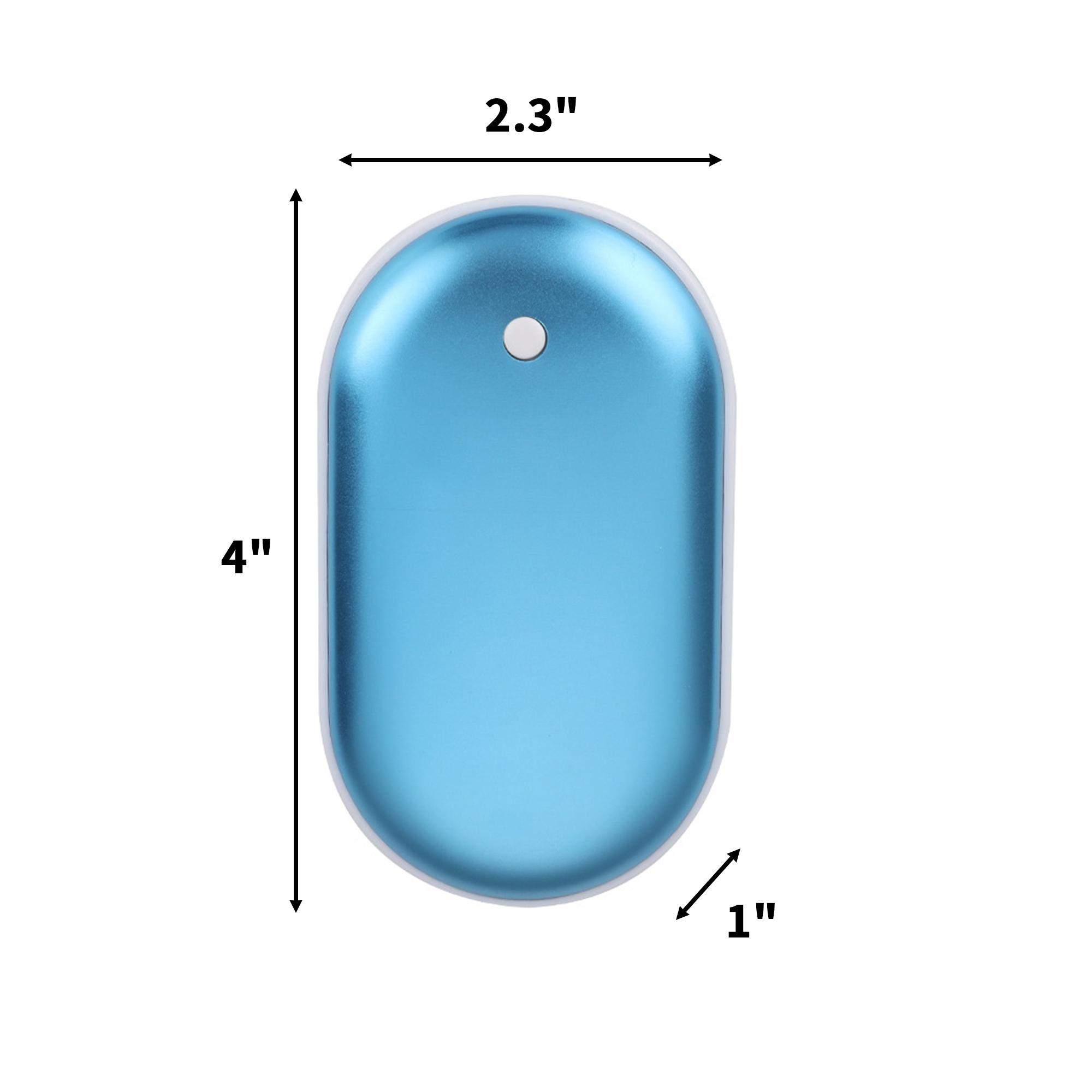 Aluminum Hand Warmer With Mobile Power 2.3" x 1" x 4" 3