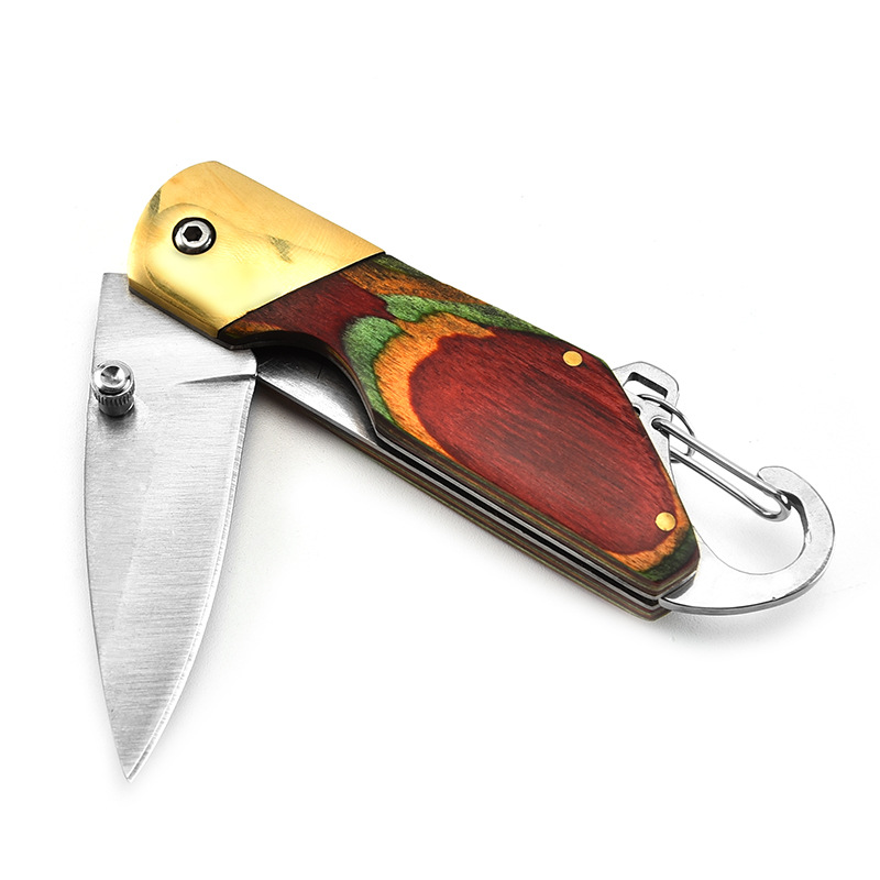 Stainless Steel Folding Pocket Knife with Key Chain 8