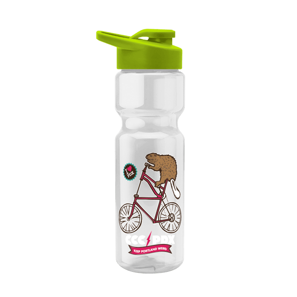 Blazer 28oz Transparent Bike Bottle w/Drink-thru Lid 2601