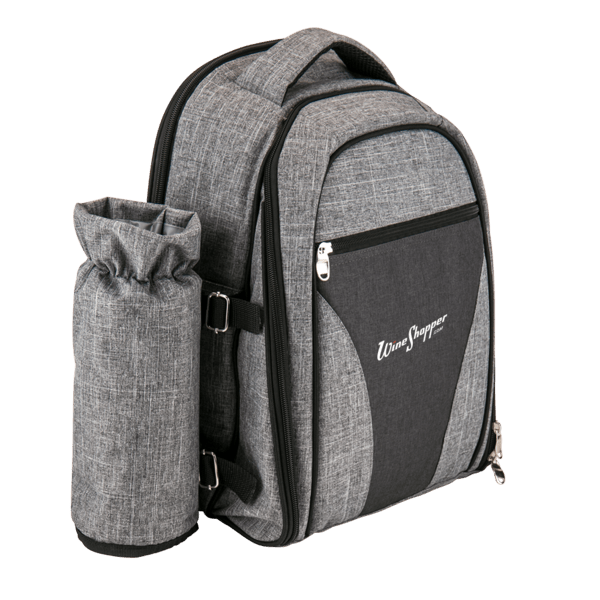 Wine & Picnic Cooler Backpack for Four + Fleece Blanket 6