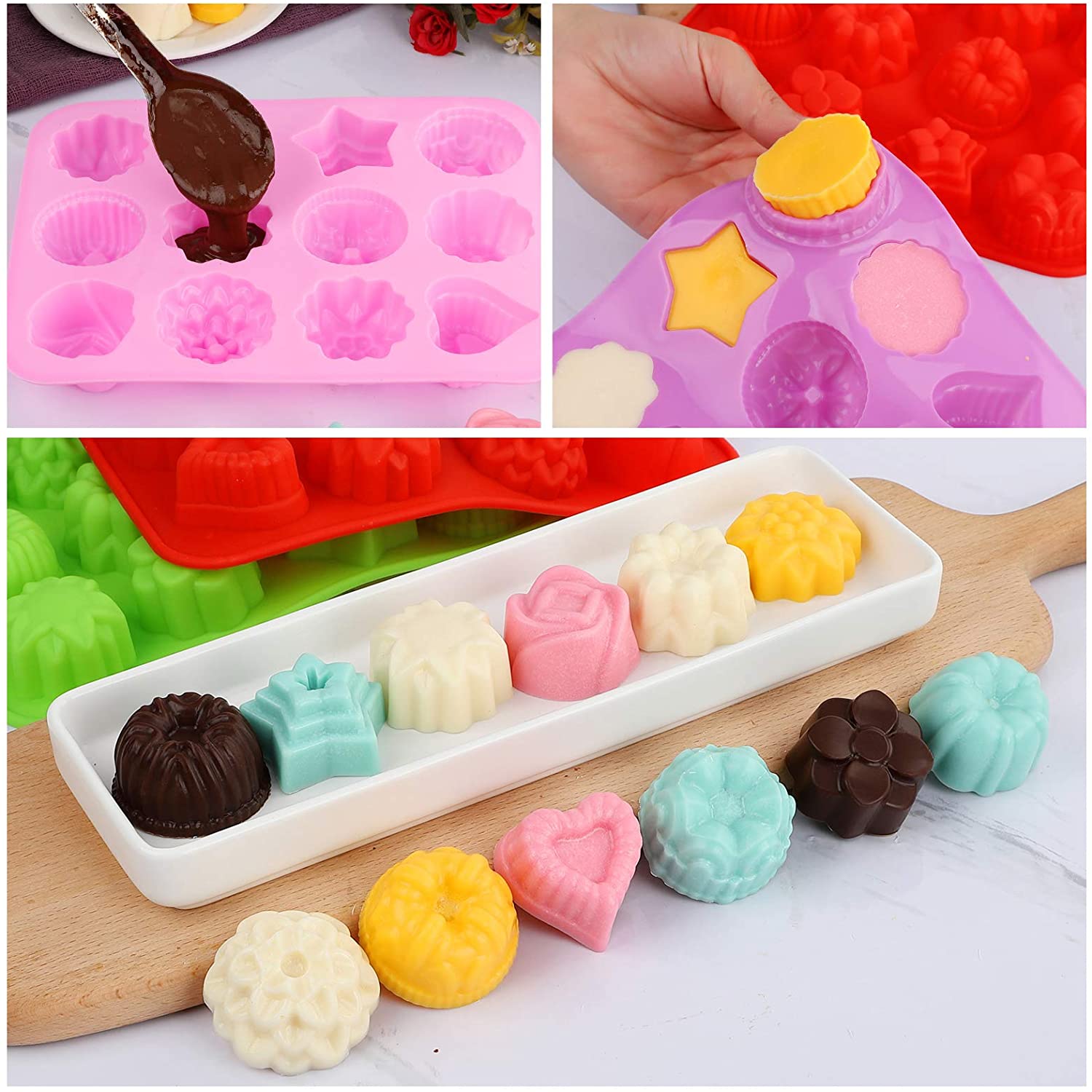 Silicone Molds For Baking Or Making Chocolate, Candy, Jelly 14