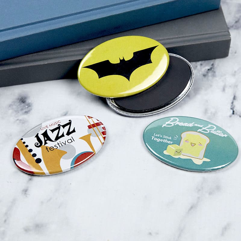 2.75 X 1.75 Inch Oval Magnet Buttons 20