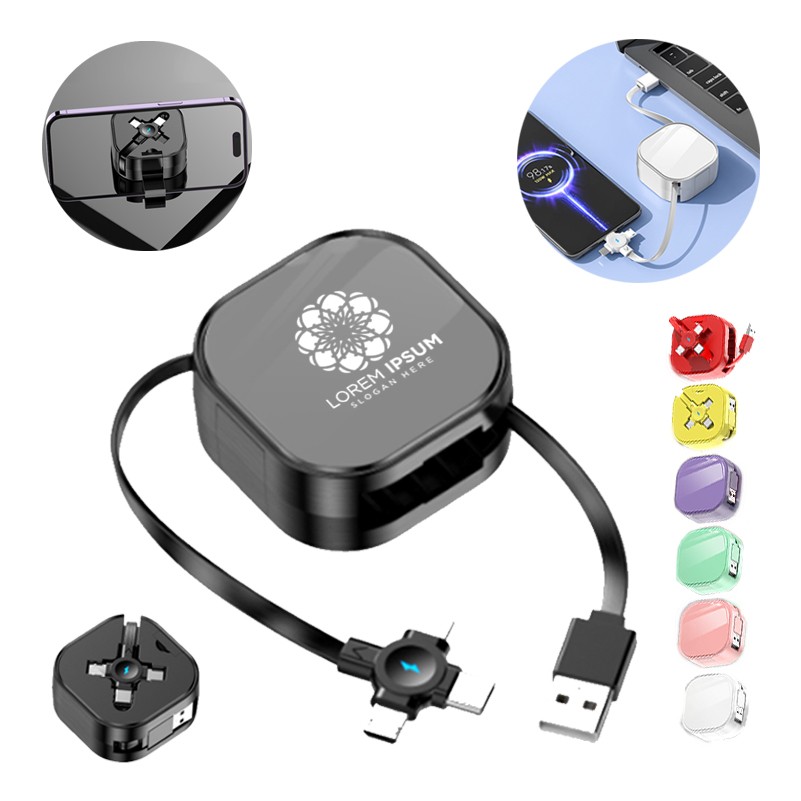 3-in-1 Retractable Multifunctional Fast Charging Cable with Stand 4